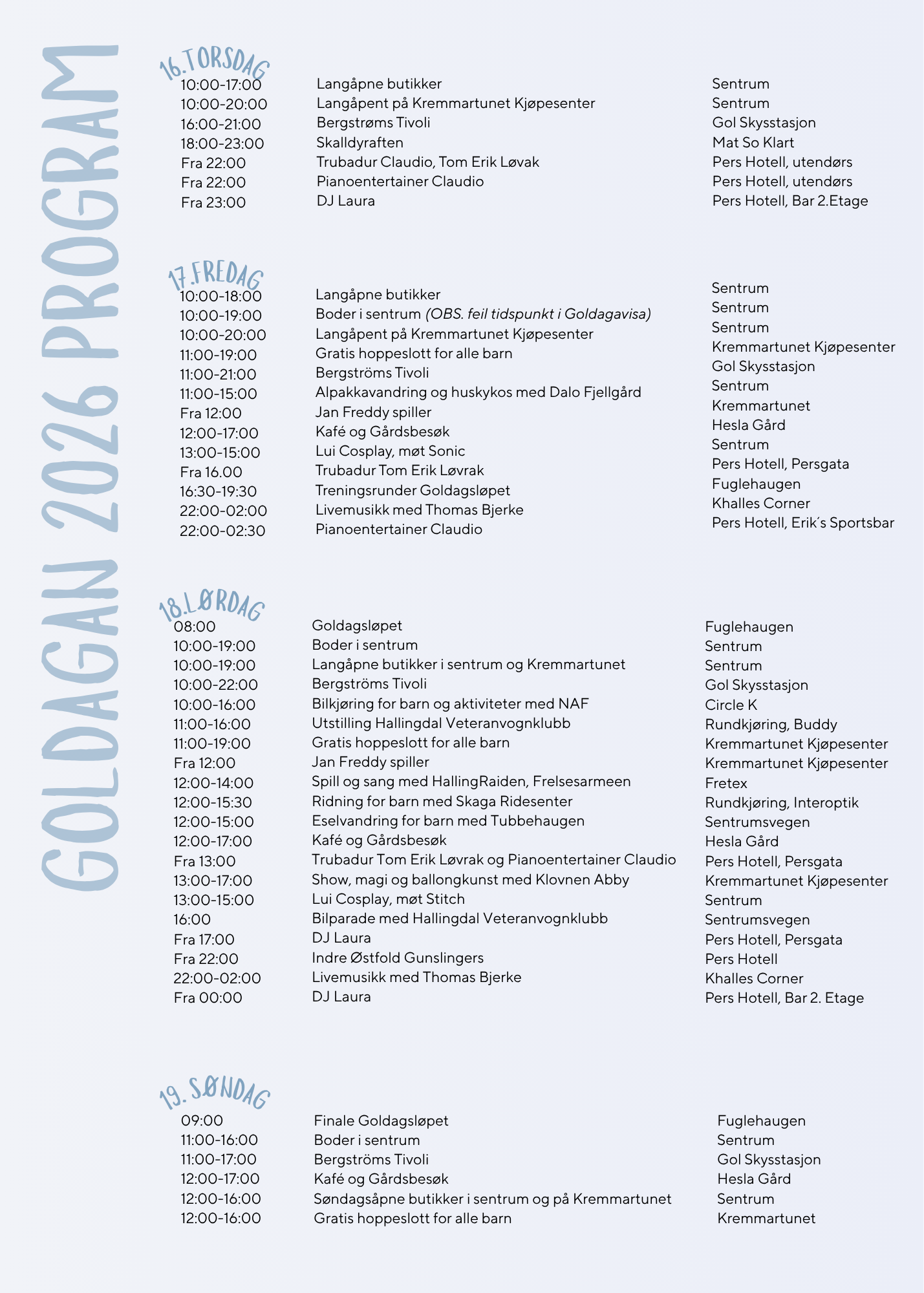 Program sentrum - 2026